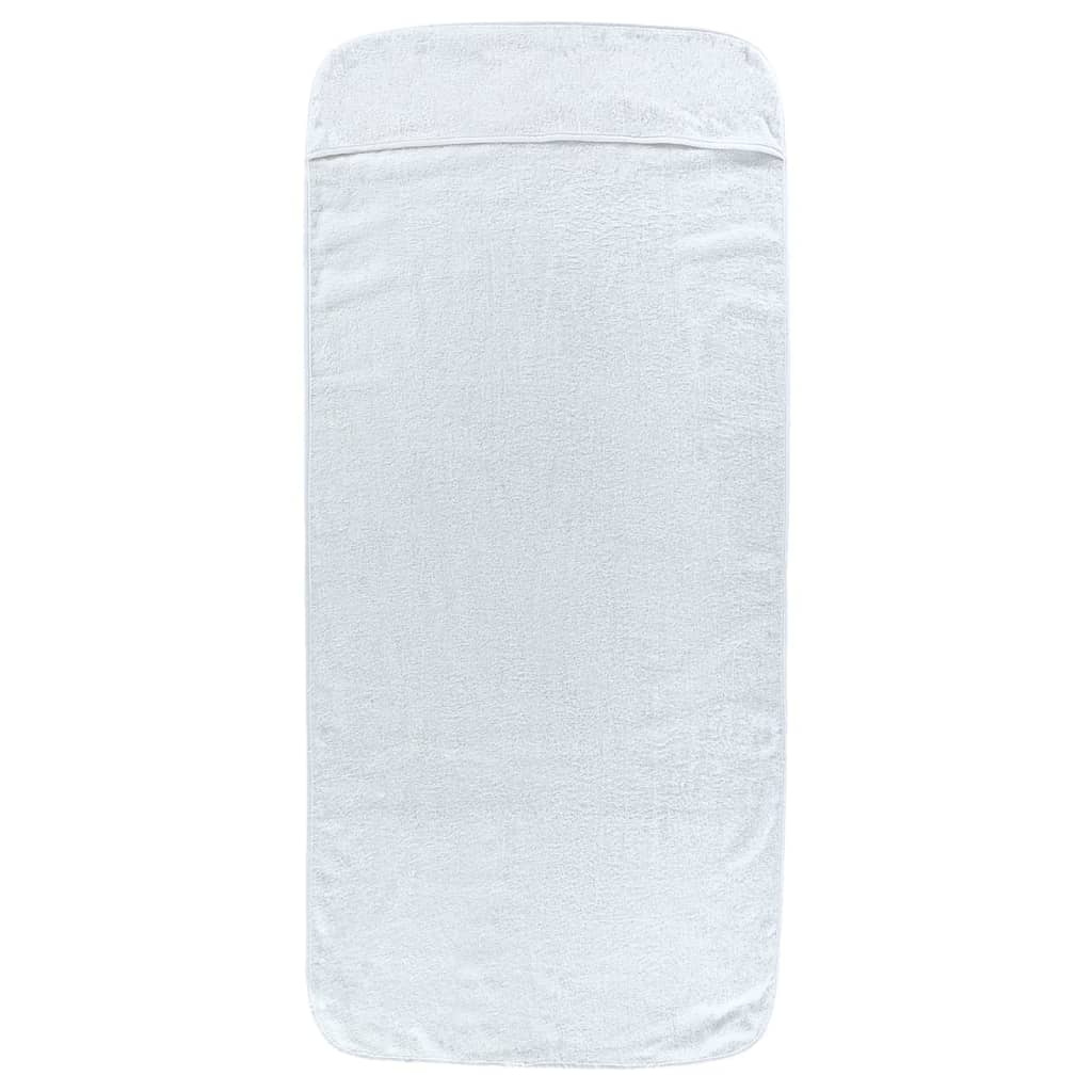 vidaXL Ręczniki plażowe, 2 szt., białe, 75x200 cm, tkanina, 400 g/m²