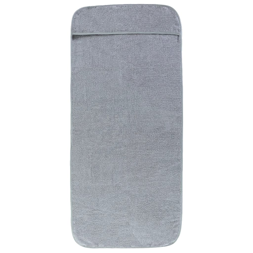 vidaXL Ręczniki plażowe, 2 szt., szare, 60x135 cm, tkanina, 400 g/m²