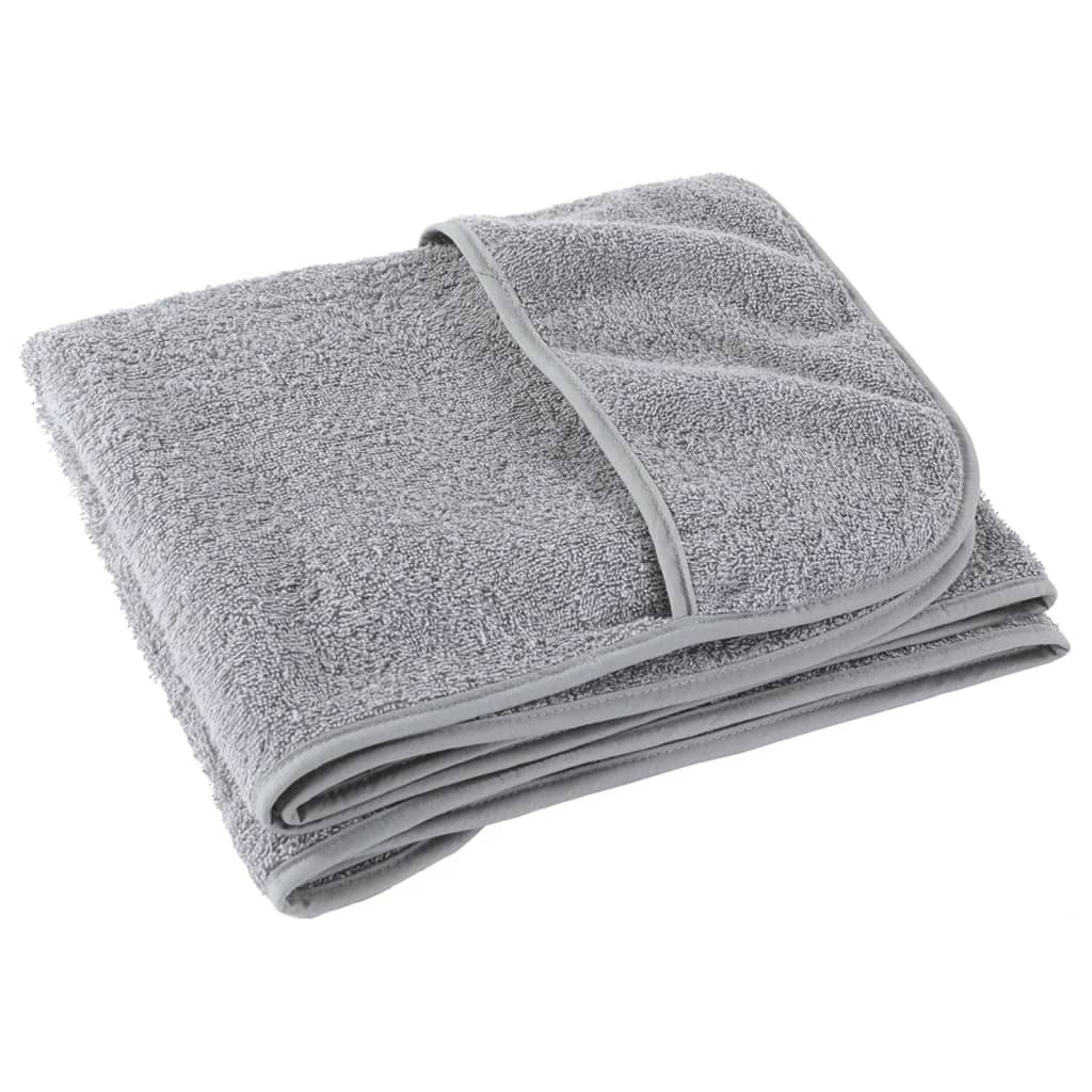 vidaXL Ręczniki plażowe, 2 szt., szare, 60x135 cm, tkanina, 400 g/m²