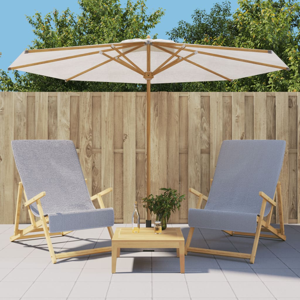 vidaXL Ręczniki plażowe, 2 szt., szare, 60x135 cm, tkanina, 400 g/m²