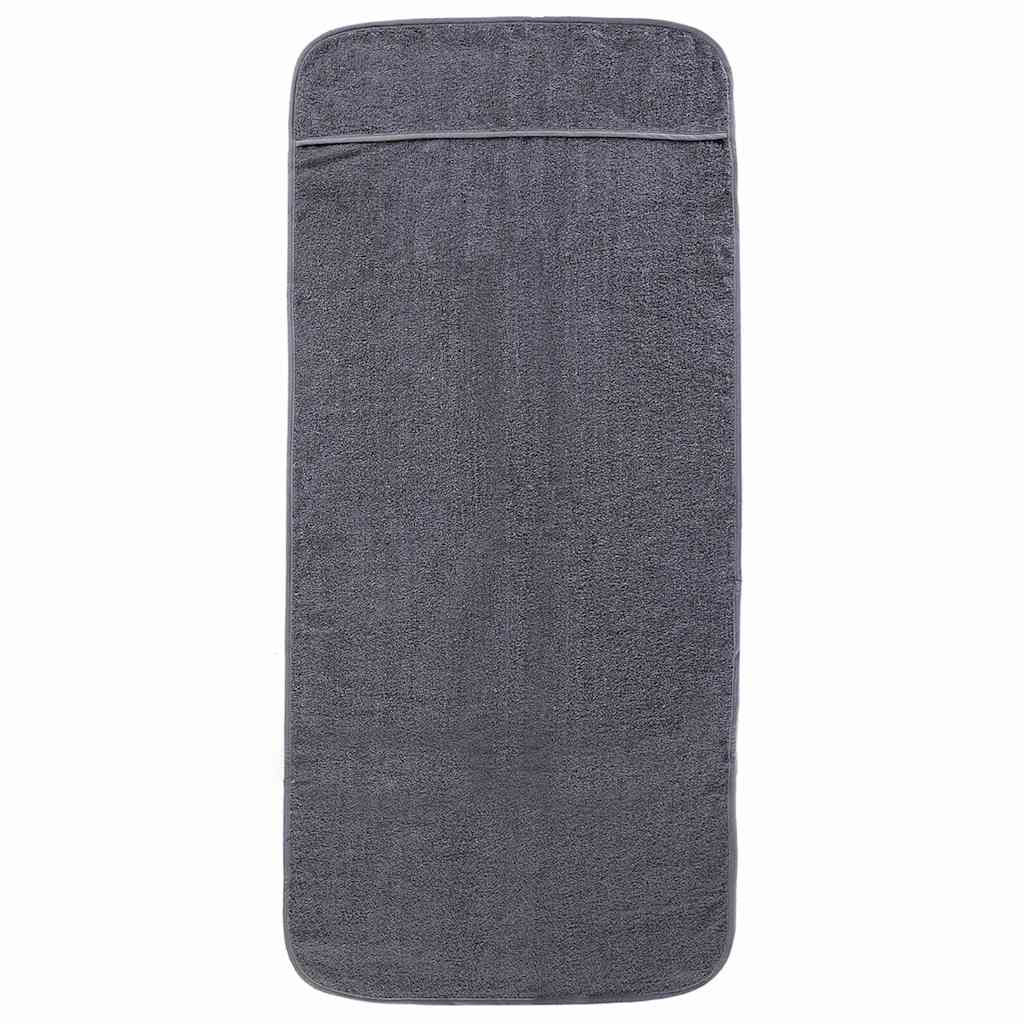 vidaXL Ręczniki plażowe, 2 szt., antracytowe, 60x135 cm, 400 g/m²