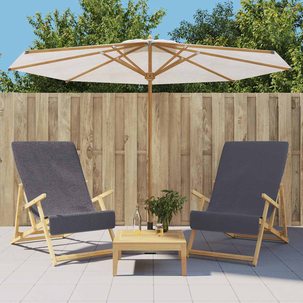 vidaXL Ręczniki plażowe, 2 szt., antracytowe, 60x135 cm, 400 g/m²