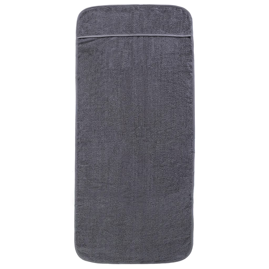 vidaXL Ręczniki plażowe, 2 szt., antracytowe, 75x200 cm, 400 g/m²