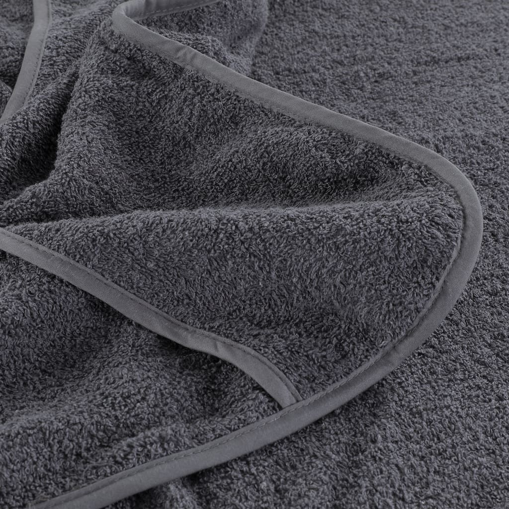 vidaXL Ręczniki plażowe, 2 szt., antracytowe, 75x200 cm, 400 g/m²