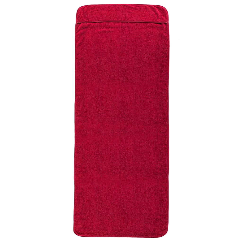 vidaXL Ręczniki plażowe, 2 szt., bordowe, 60x135 cm, tkanina, 400 g/m²