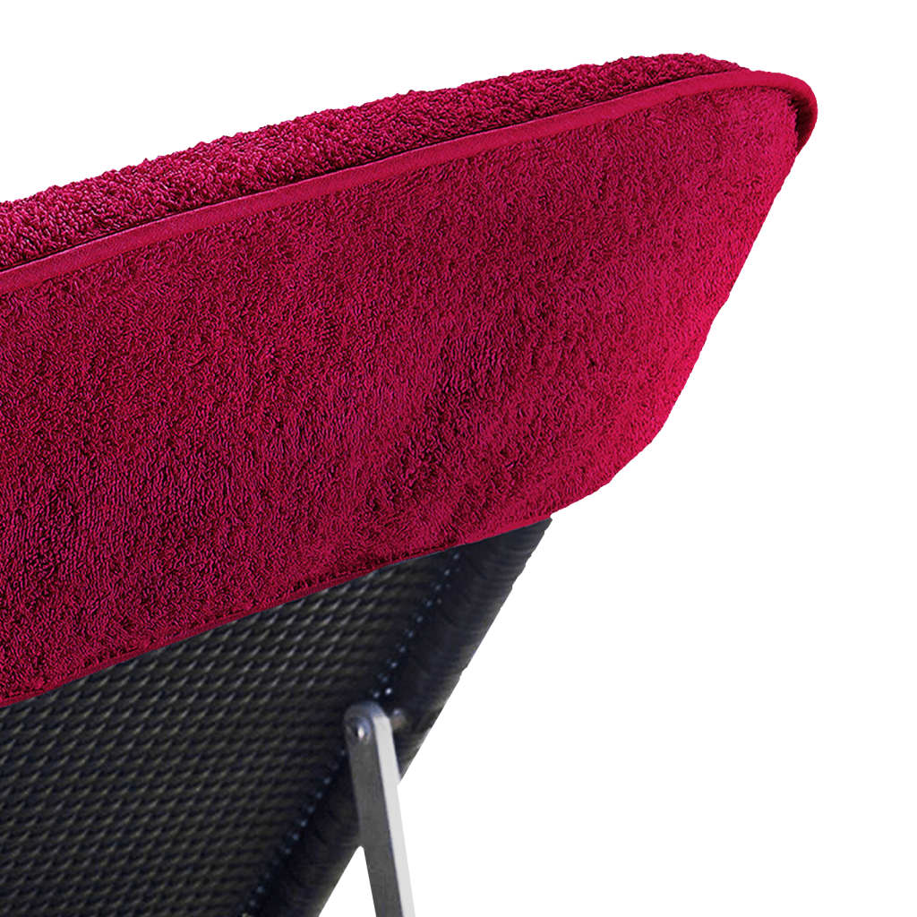 vidaXL Ręczniki plażowe, 2 szt., bordowe, 60x135 cm, tkanina, 400 g/m²