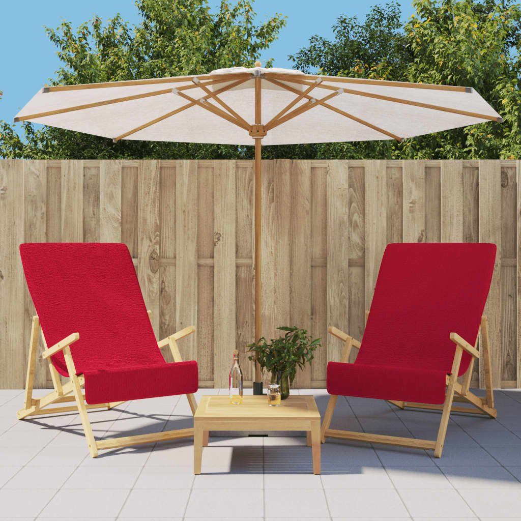 vidaXL Ręczniki plażowe, 2 szt., bordowe, 60x135 cm, tkanina, 400 g/m²