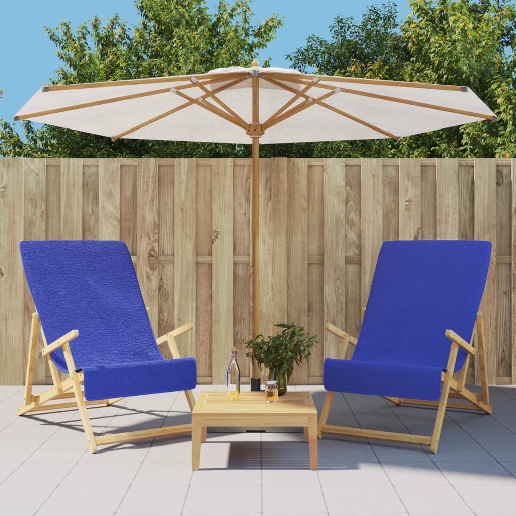 vidaXL Ręczniki plażowe, 2 szt., niebieskie, 60x135 cm, 400 g/m²