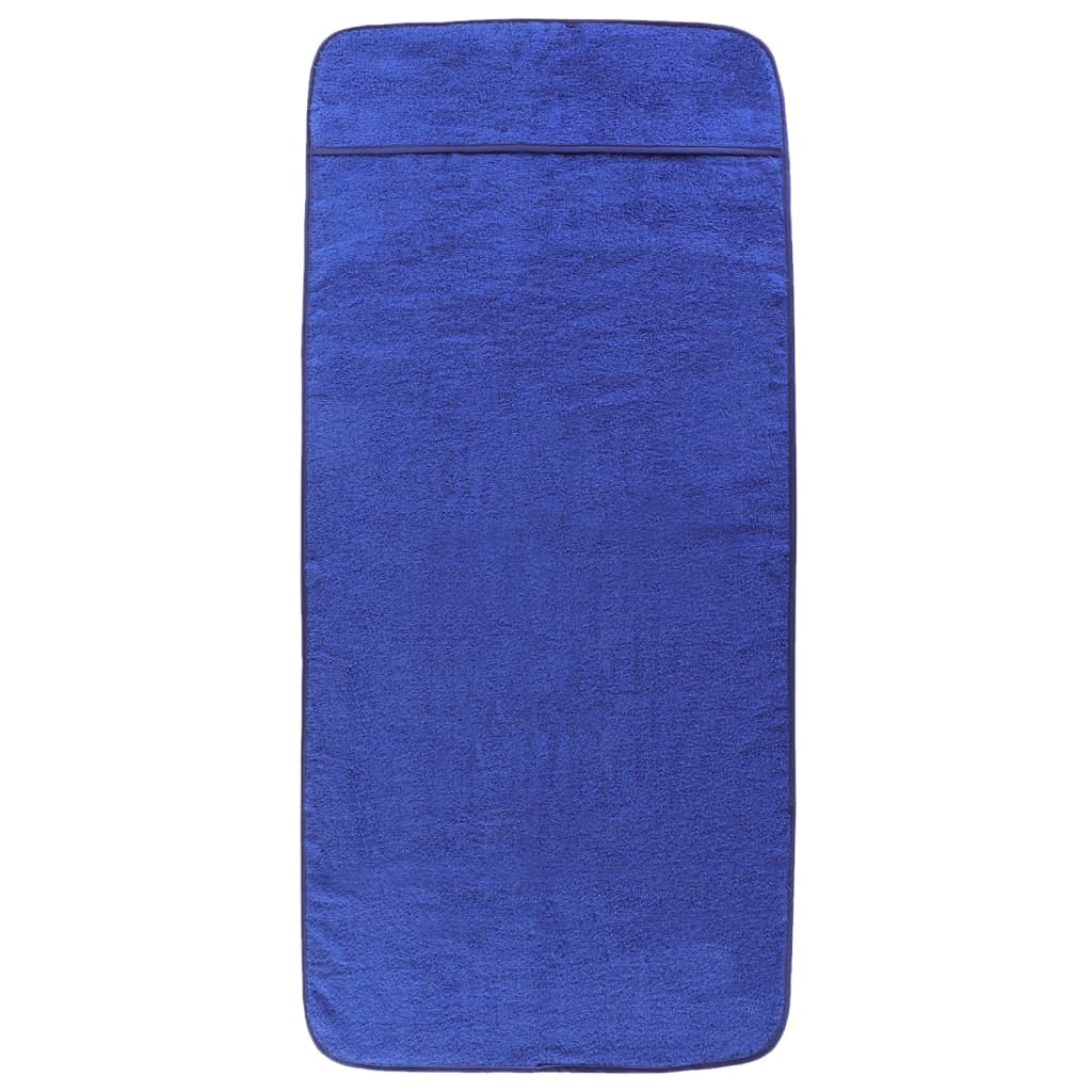 vidaXL Ręczniki plażowe, 2 szt., niebieskie, 75x200 cm, 400 g/m²