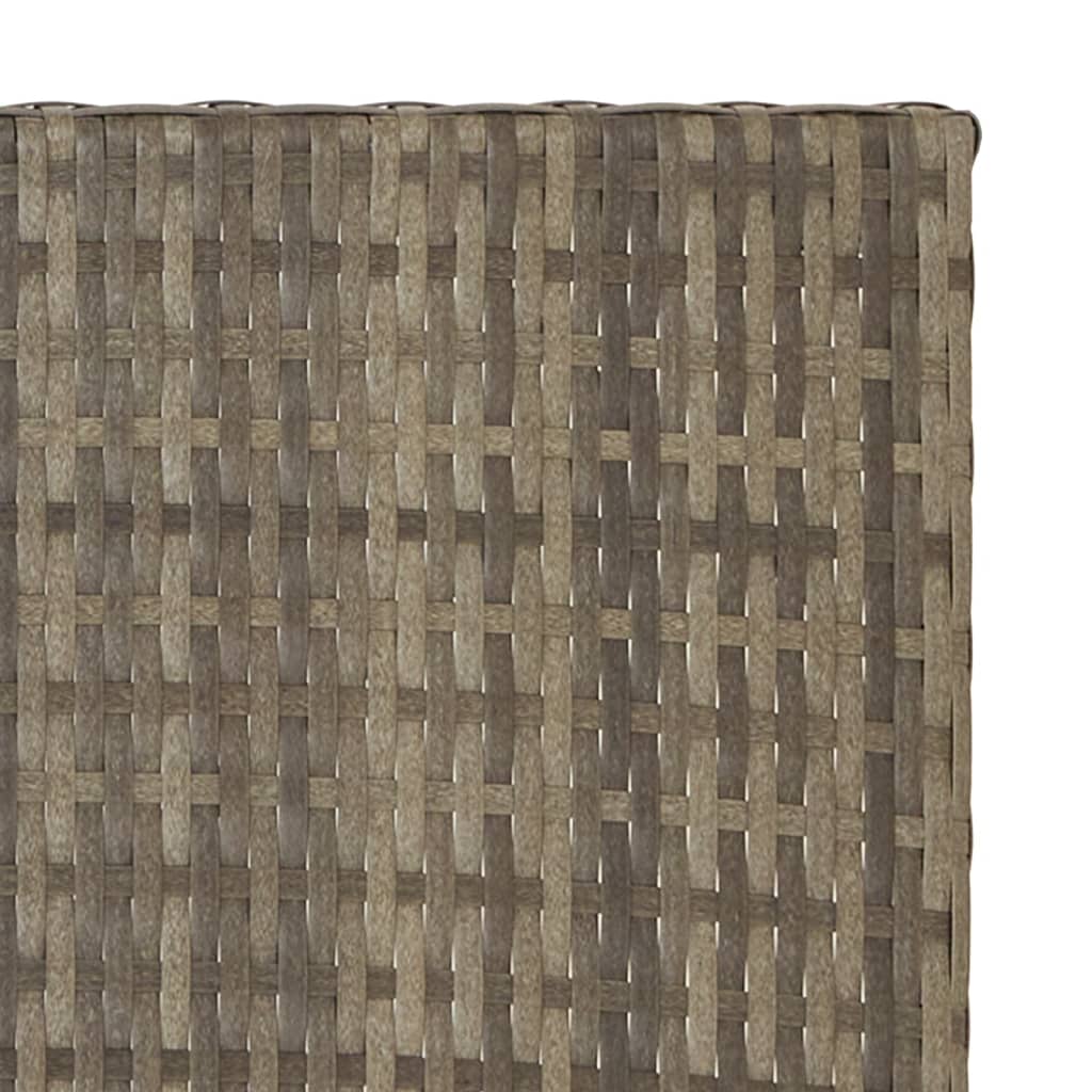 vidaXL Składany stolik, szary, 45x35x32 cm, polirattan