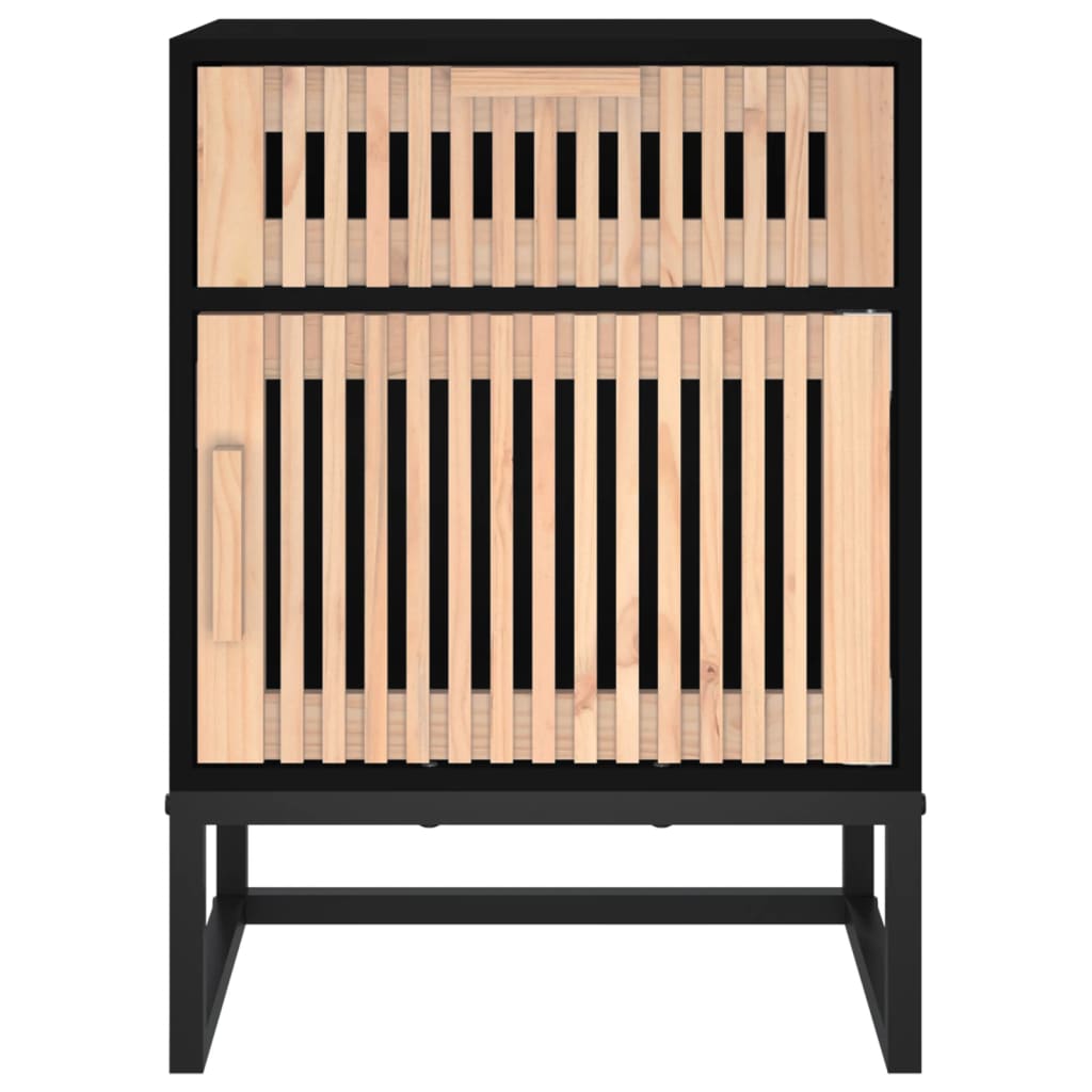 vidaXL Szafka nocna, czarna, 40x30x55,5 cm, materiał drewnopochodny