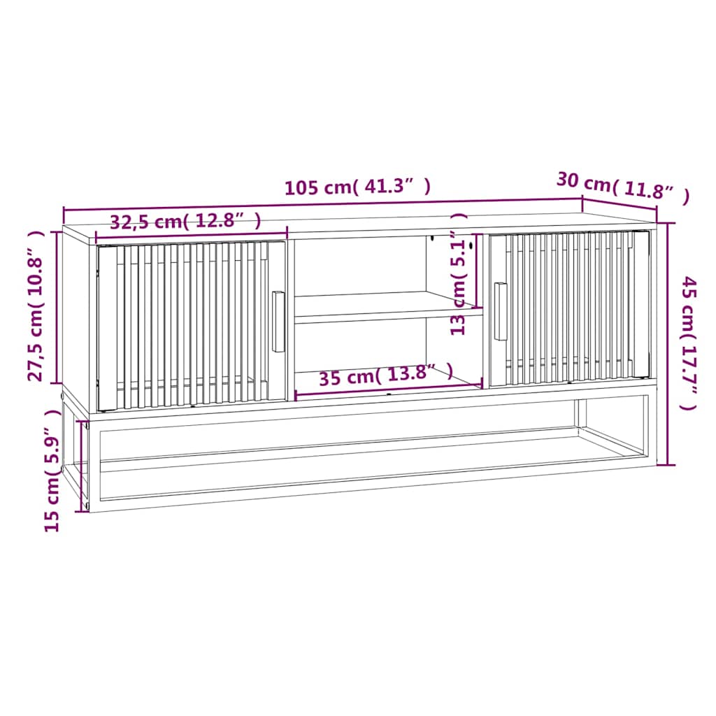 vidaXL Szafka pod TV, 105x30x45 cm, materiał drewnopochodny
