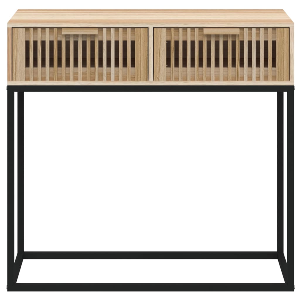 vidaXL Stolik konsolowy, 80x30x75 cm, materiał drewnopochodny i żelazo