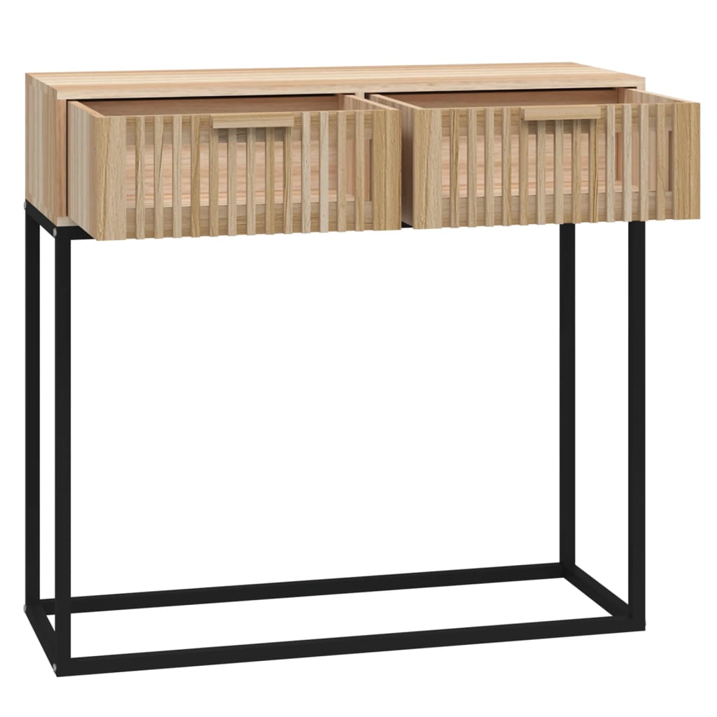 vidaXL Stolik konsolowy, 80x30x75 cm, materiał drewnopochodny i żelazo