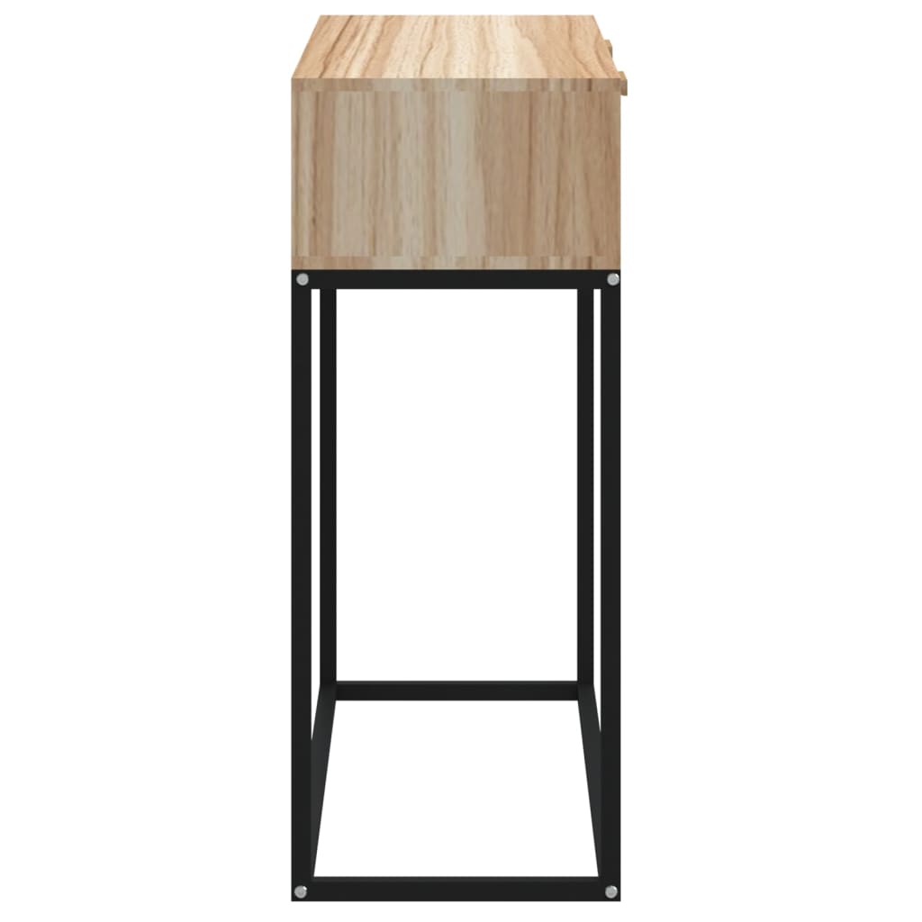 vidaXL Stolik konsolowy, 80x30x75 cm, materiał drewnopochodny i żelazo