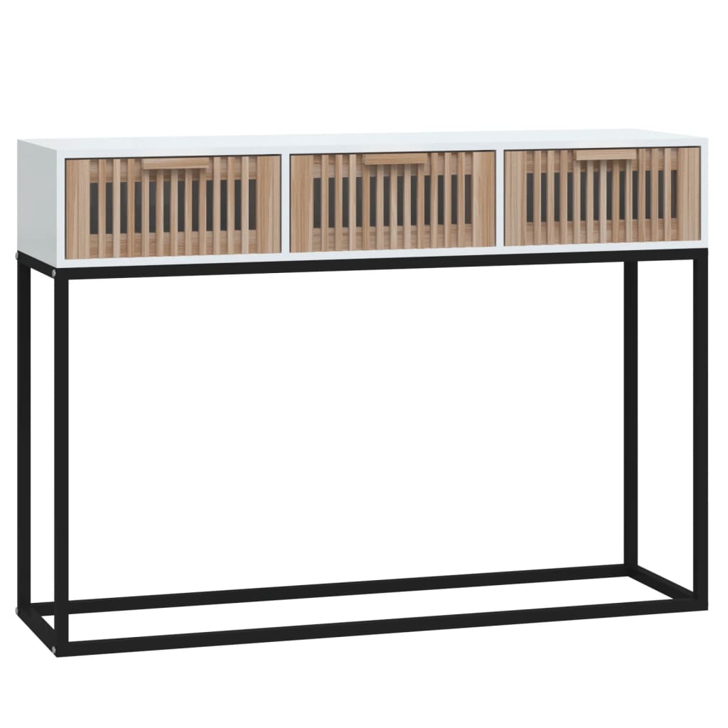 vidaXL Stolik konsolowy, biały, 105x30x75 cm