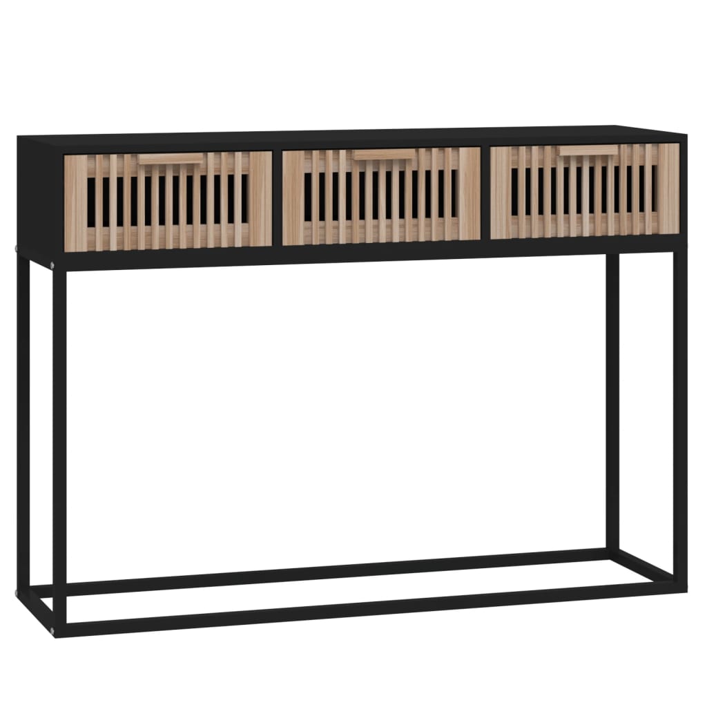 vidaXL Stolik konsolowy, czarny, 105x30x75 cm