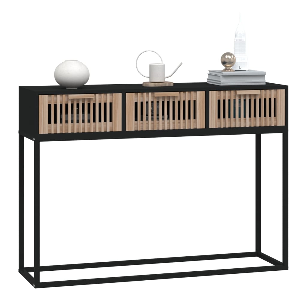 vidaXL Stolik konsolowy, czarny, 105x30x75 cm
