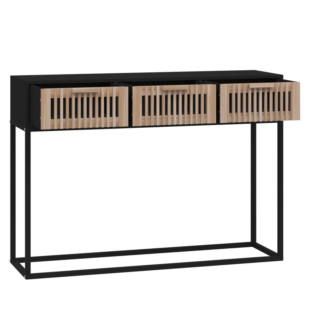vidaXL Stolik konsolowy, czarny, 105x30x75 cm