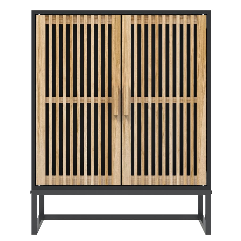 vidaXL Szafka, czarna, 60x30x75 cm, materiał drewnopochodny
