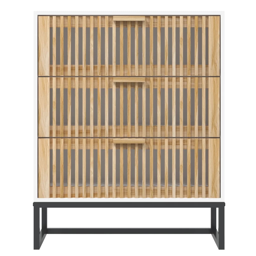 vidaXL Szafka, biała, 60x30x75 cm, materiał drewnopochodny