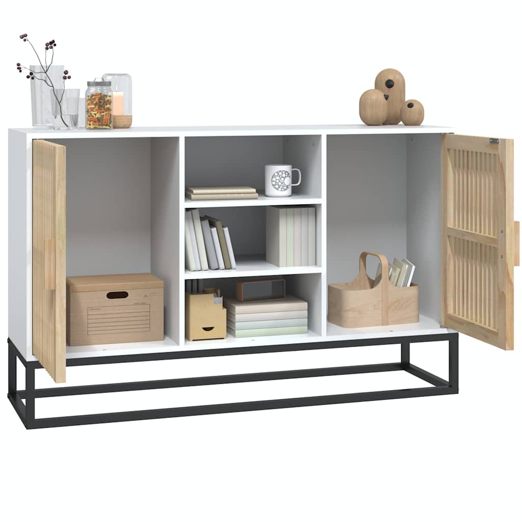 vidaXL Szafka, biała, 105x30x65 cm, materiał drewnopochodny
