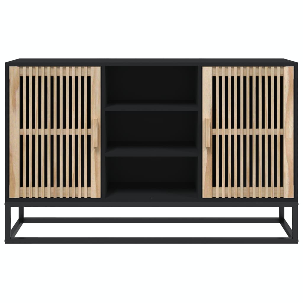 vidaXL Szafka, czarna, 105x30x65 cm, materiał drewnopochodny