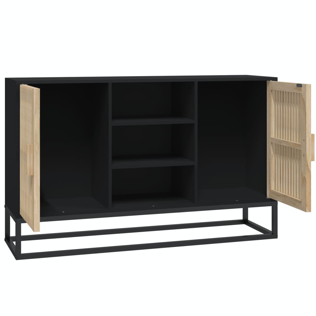 vidaXL Szafka, czarna, 105x30x65 cm, materiał drewnopochodny
