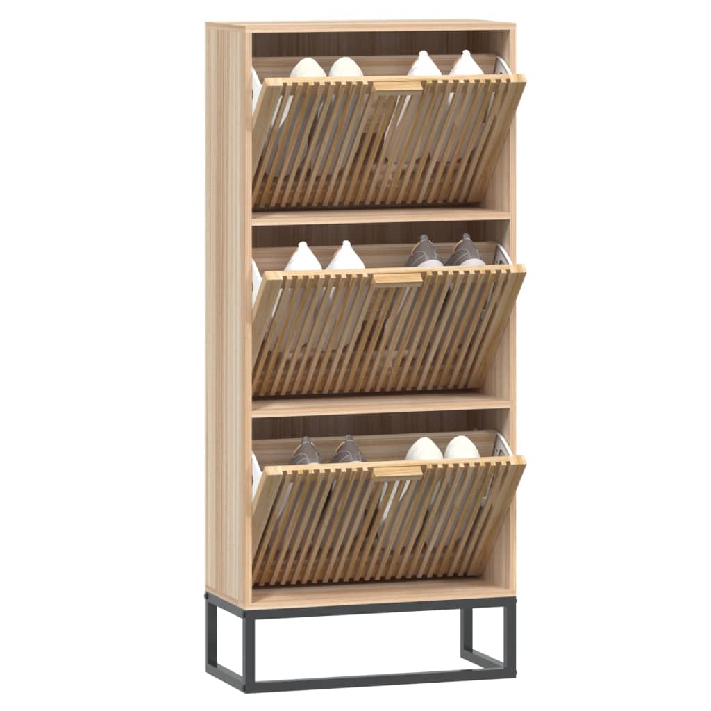 vidaXL Szafka na buty, 52x25x120 cm, materiał drewnopochodny