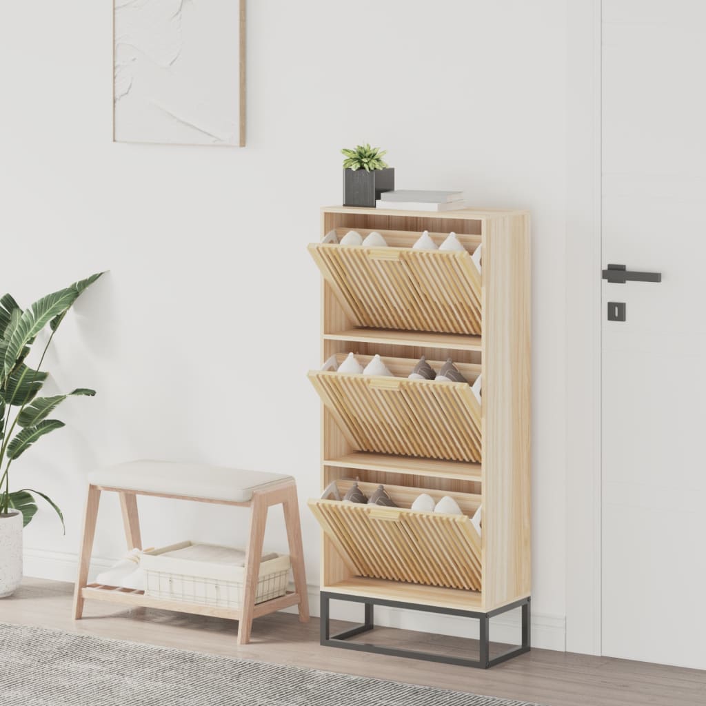 vidaXL Szafka na buty, 52x25x120 cm, materiał drewnopochodny