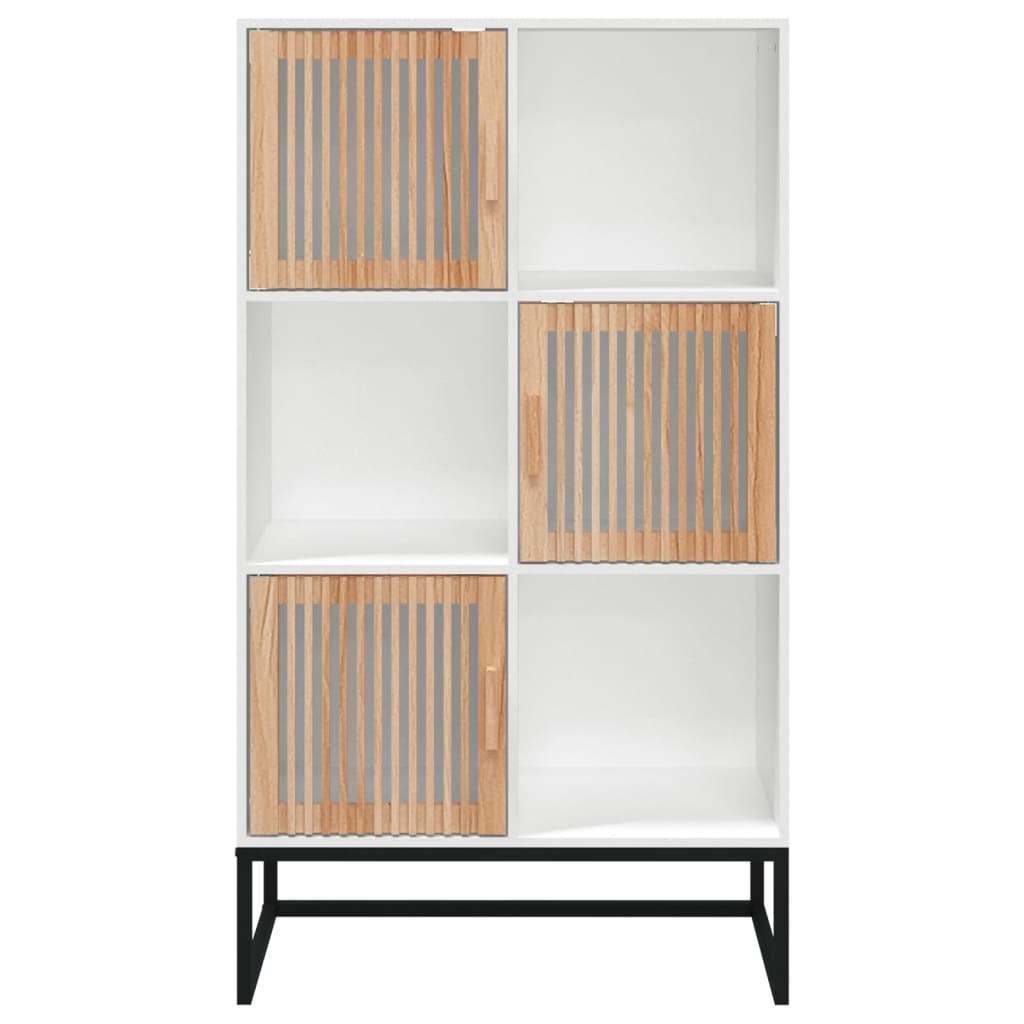 vidaXL Wysoka szafka, biała, 70x35x125 cm, materiał drewnopochodny