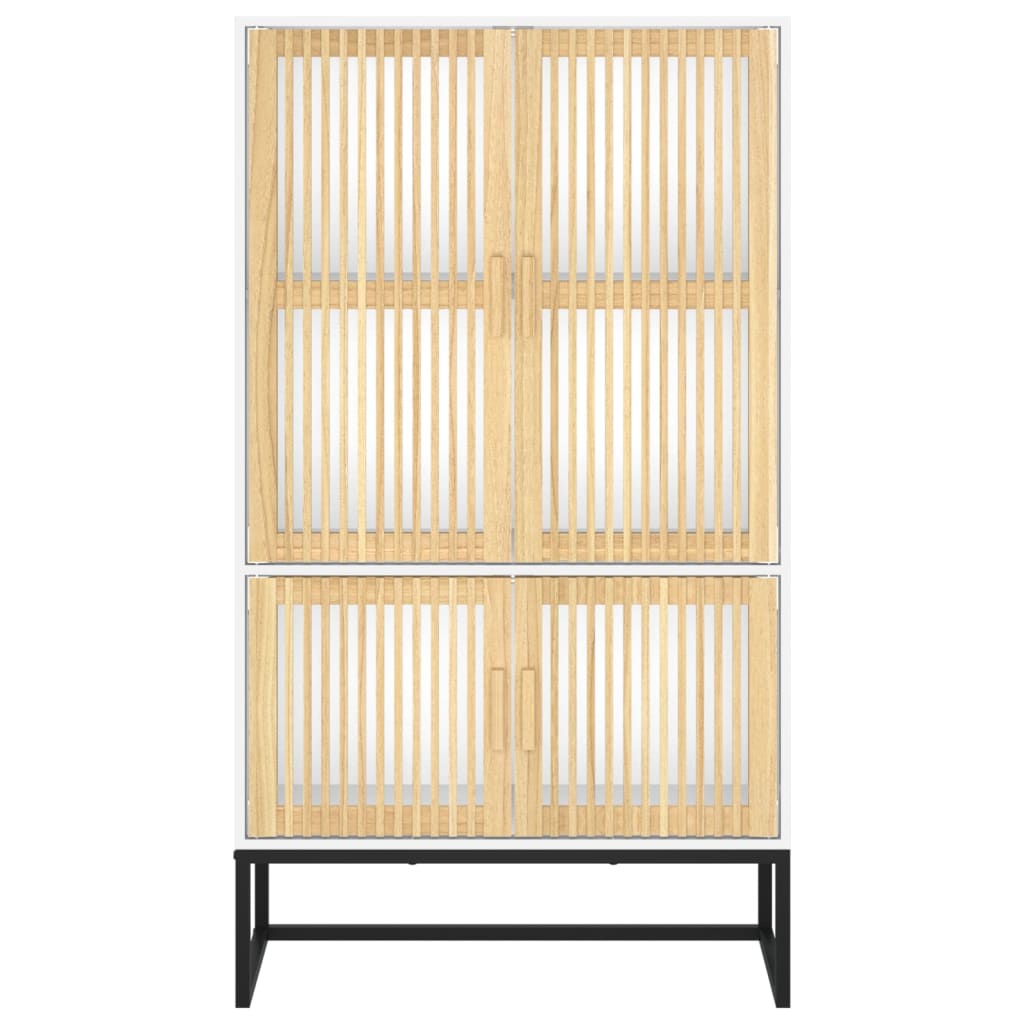 vidaXL Wysoka szafka, biała, 70x35x125 cm, materiał drewnopochodny