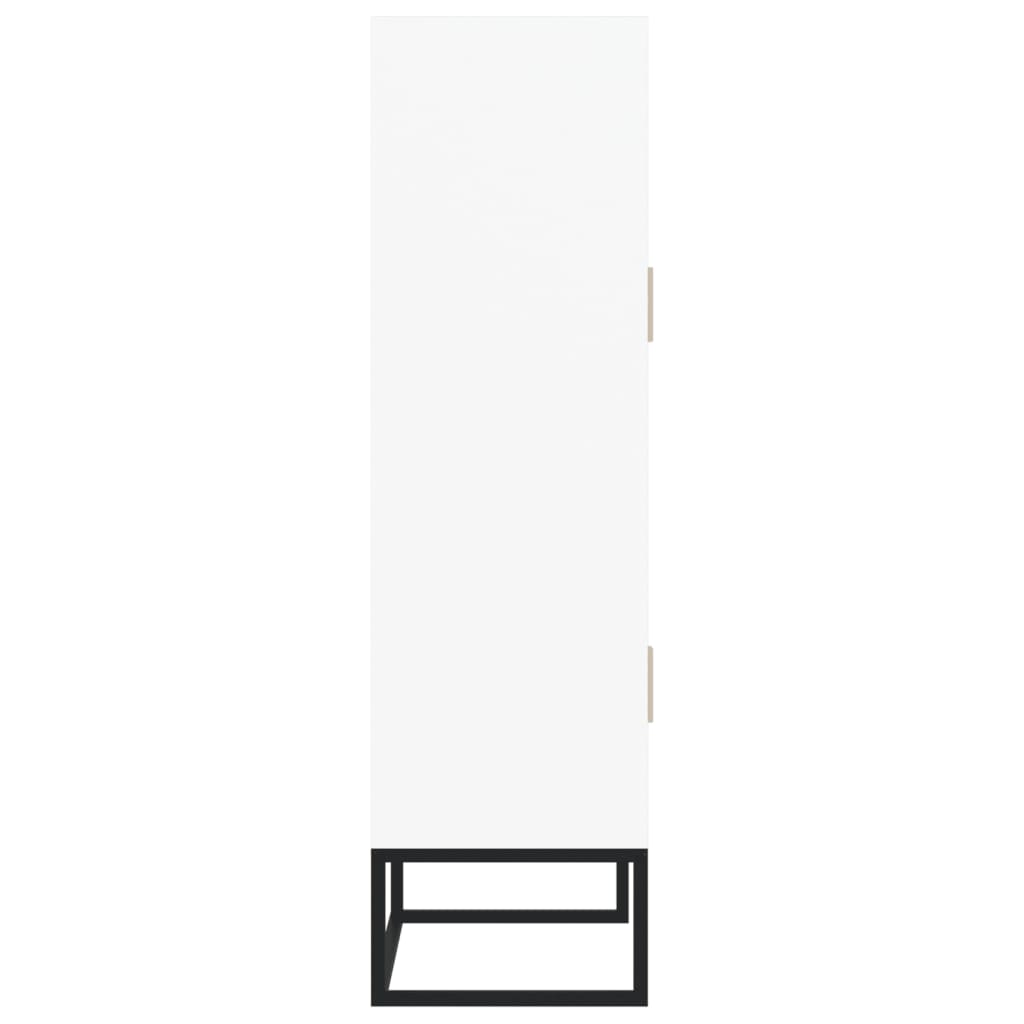 vidaXL Wysoka szafka, biała, 70x35x125 cm, materiał drewnopochodny