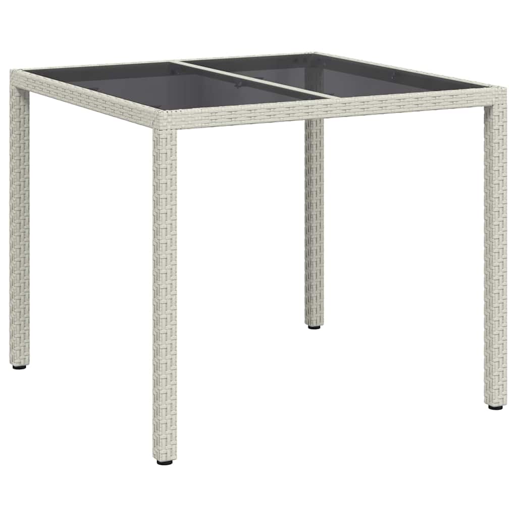 vidaXL Stół Ogrodowy Biały 90 x 90 x 75 cm polirattan