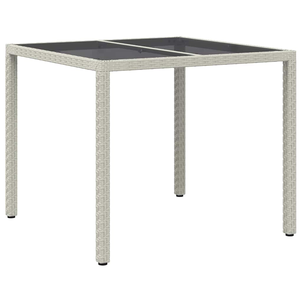 vidaXL Stół Ogrodowy Biały 90 x 90 x 75 cm polirattan