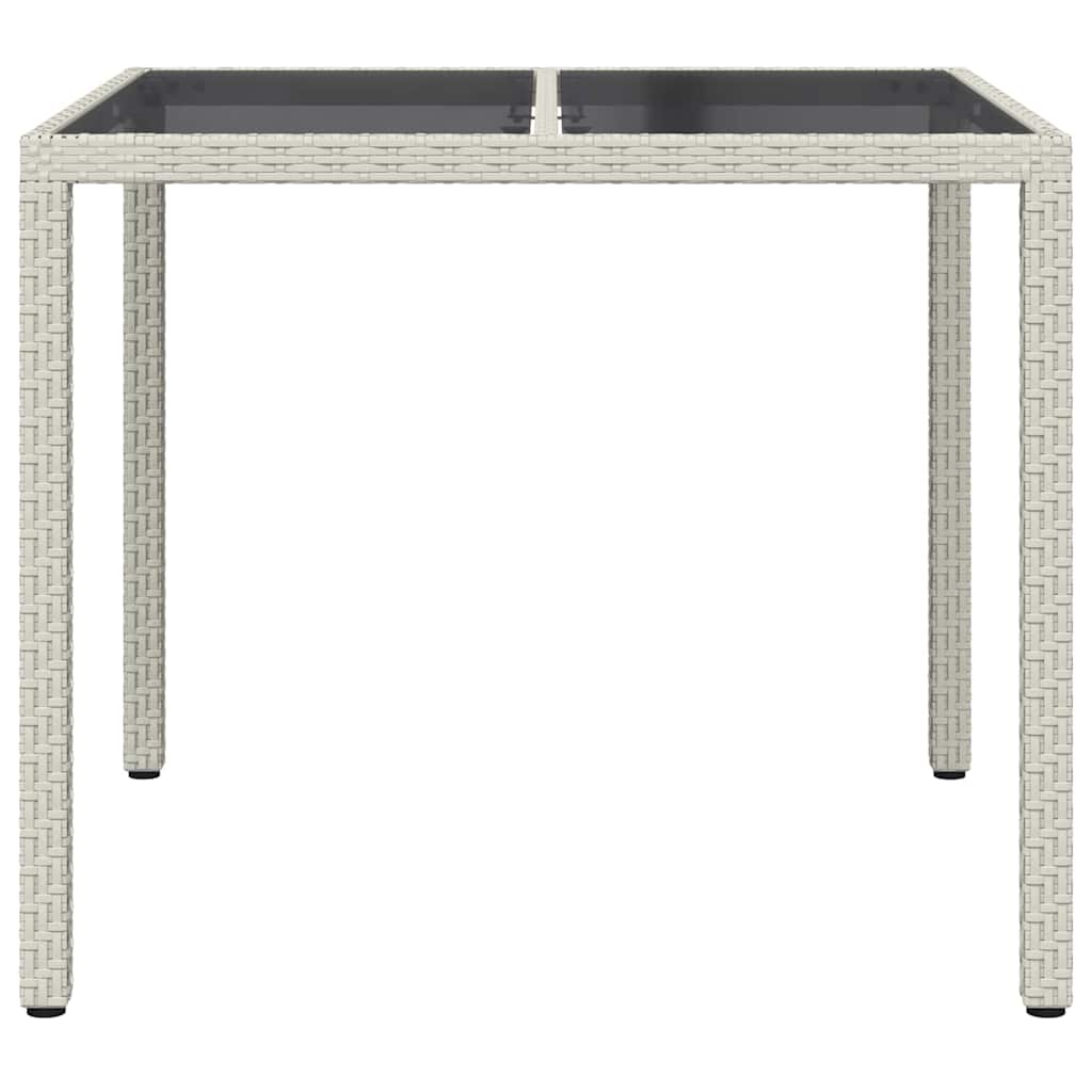 vidaXL Stół Ogrodowy Biały 90 x 90 x 75 cm polirattan