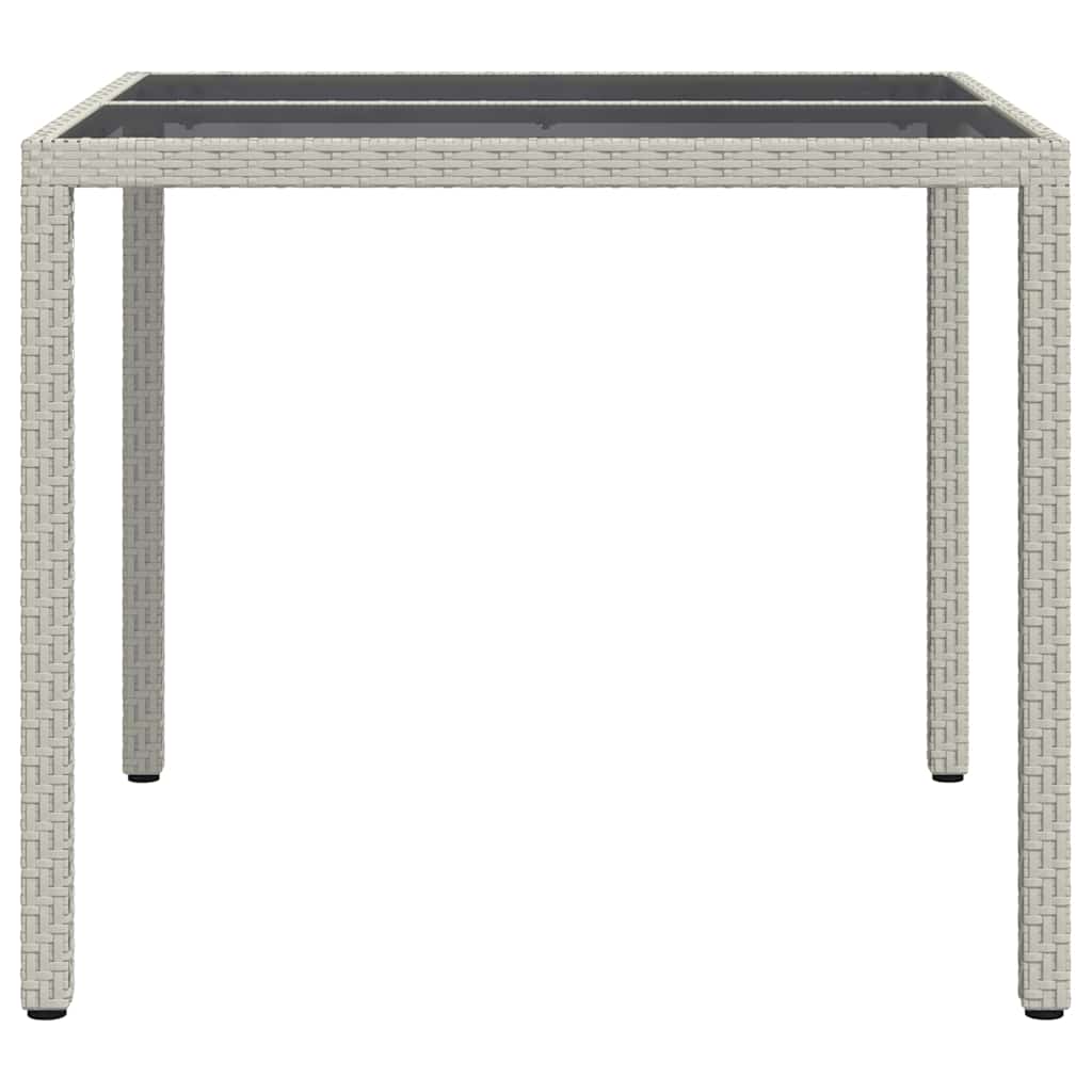 vidaXL Stół Ogrodowy Biały 90 x 90 x 75 cm polirattan