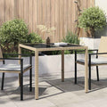 vidaXL Stół Ogrodowy Beżowy 90 x 90 x 75 cm polirattan