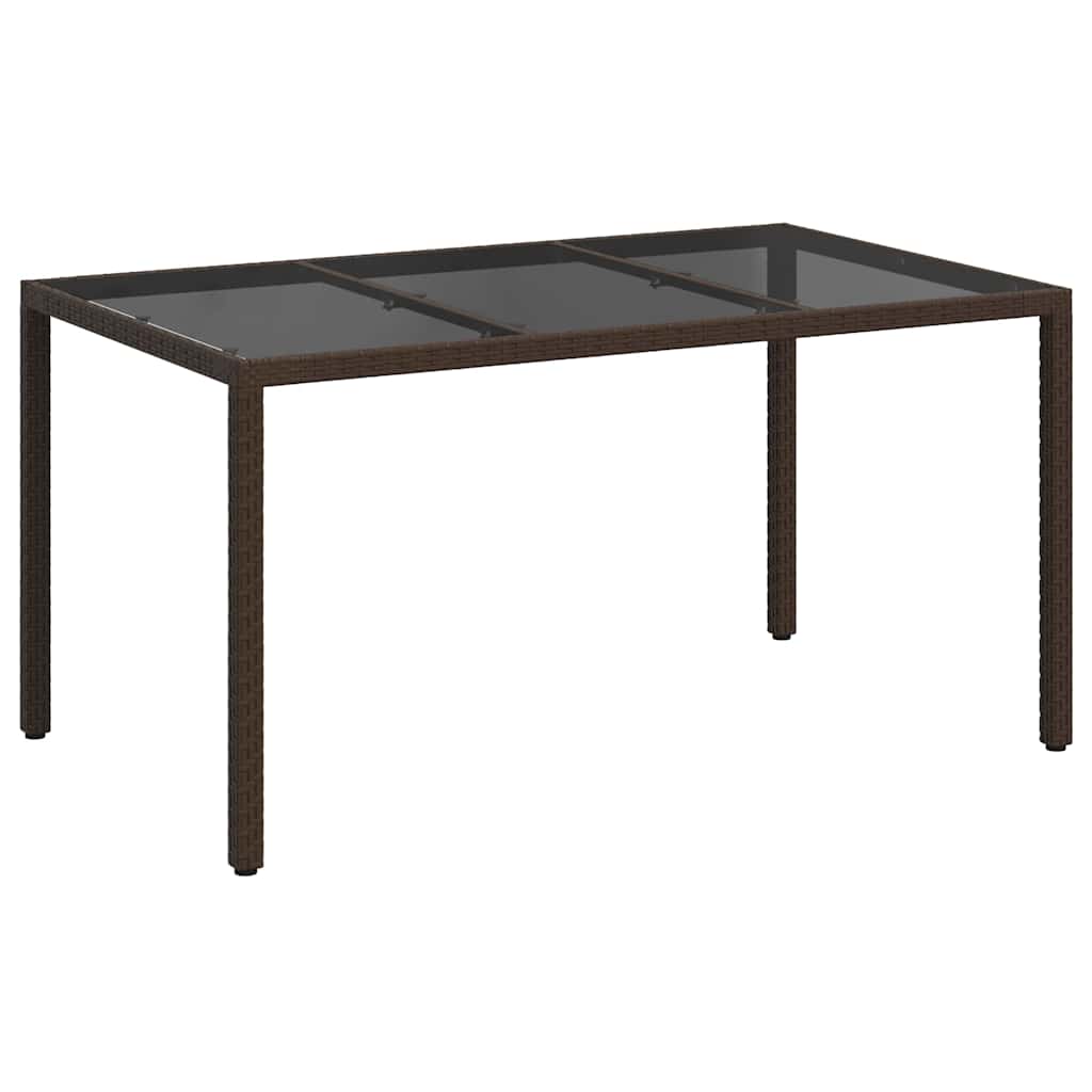 vidaXL Stół Ogrodowy Brązowy 150 x 90 x 75 cm polirattan