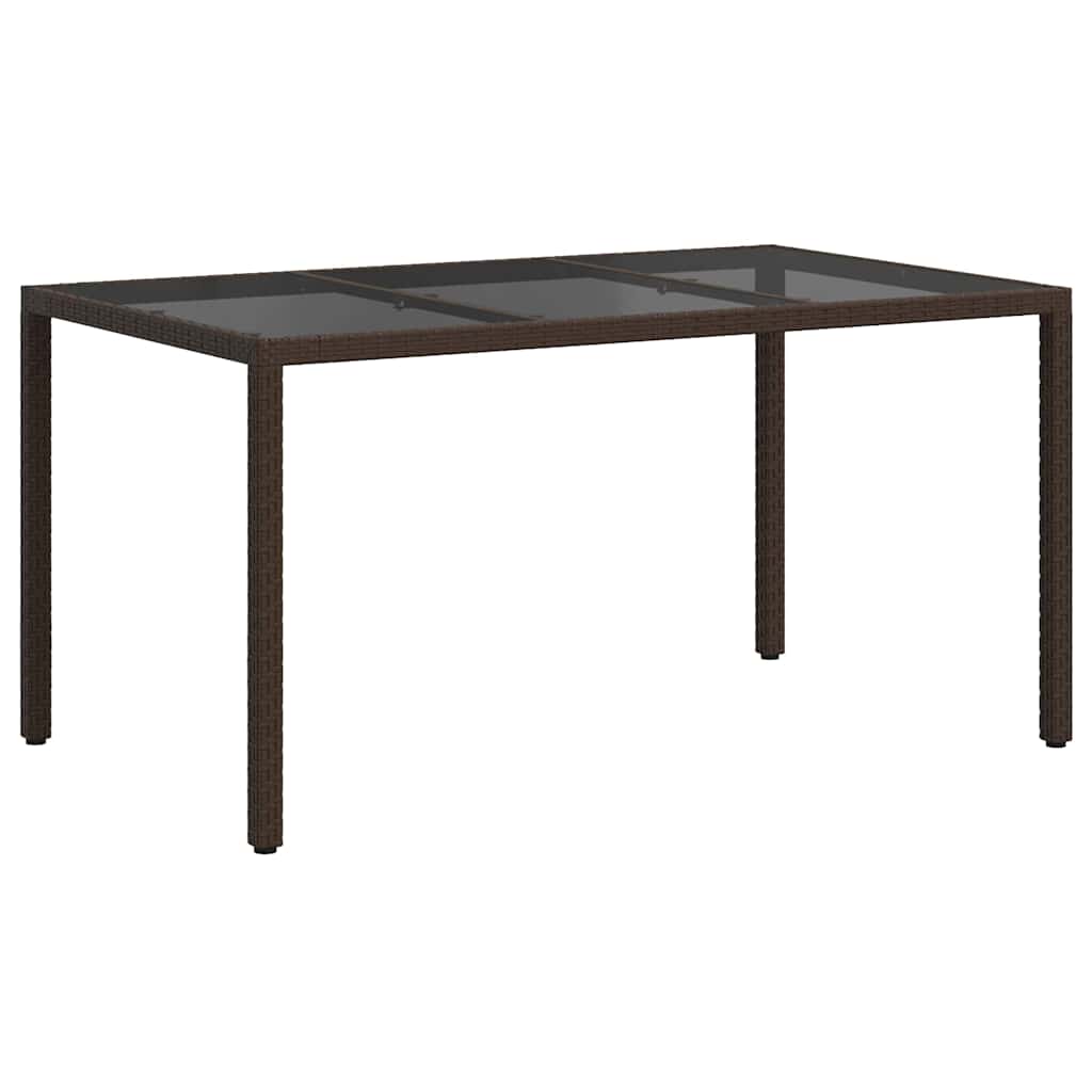 vidaXL Stół Ogrodowy Brązowy 150 x 90 x 75 cm polirattan