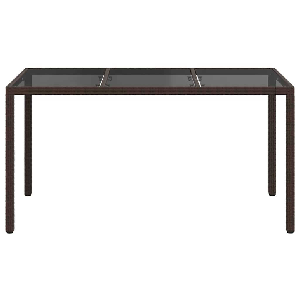 vidaXL Stół Ogrodowy Brązowy 150 x 90 x 75 cm polirattan