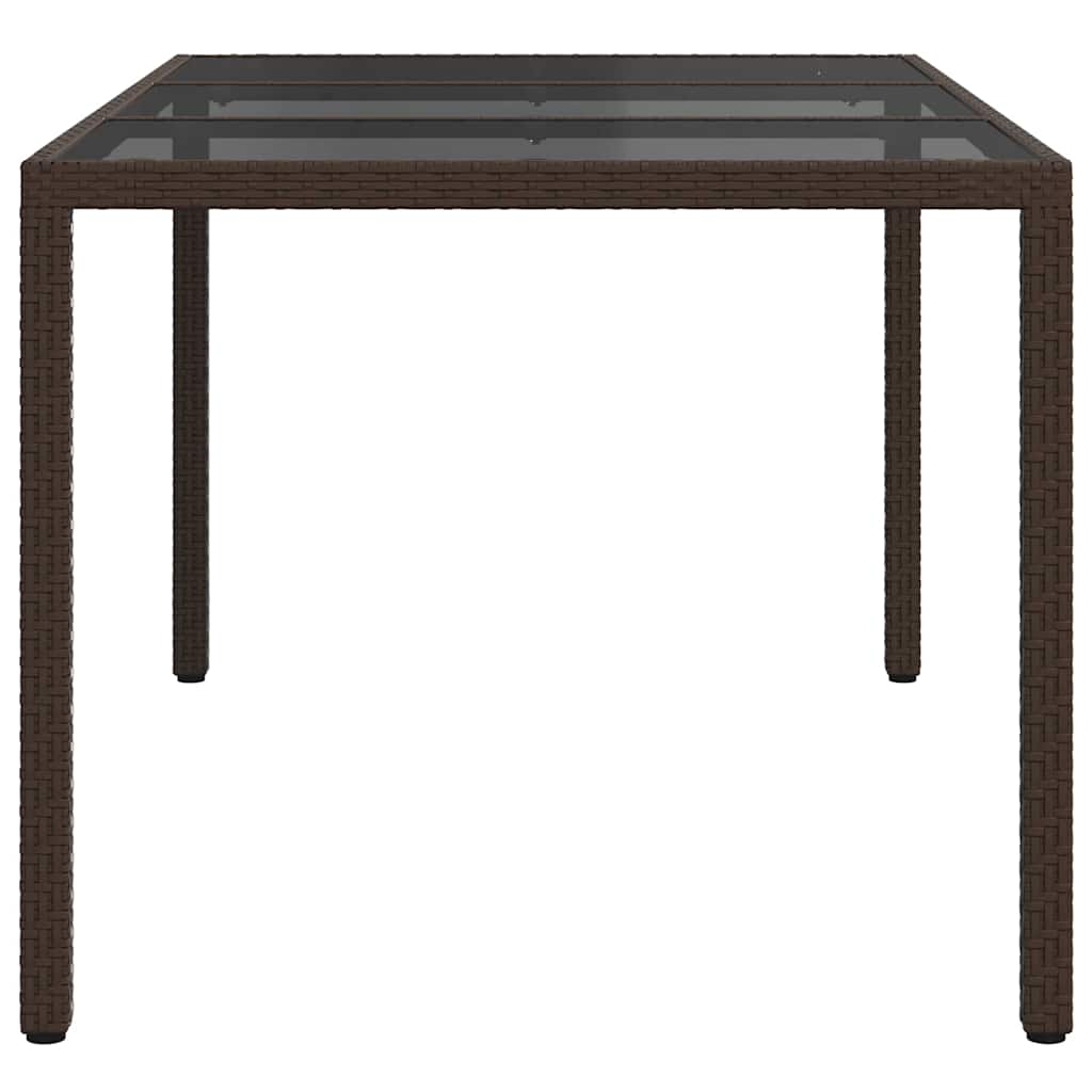 vidaXL Stół Ogrodowy Brązowy 150 x 90 x 75 cm polirattan