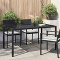 vidaXL Stół Ogrodowy Czarny 150 x 90 x 75 cm polirattan