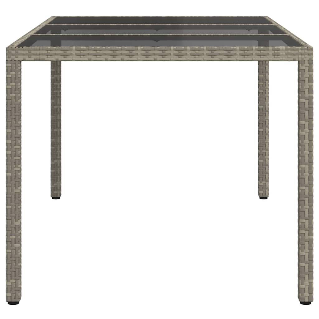 vidaXL Stół Ogrodowy Szary 150 x 90 x 75 cm polirattan