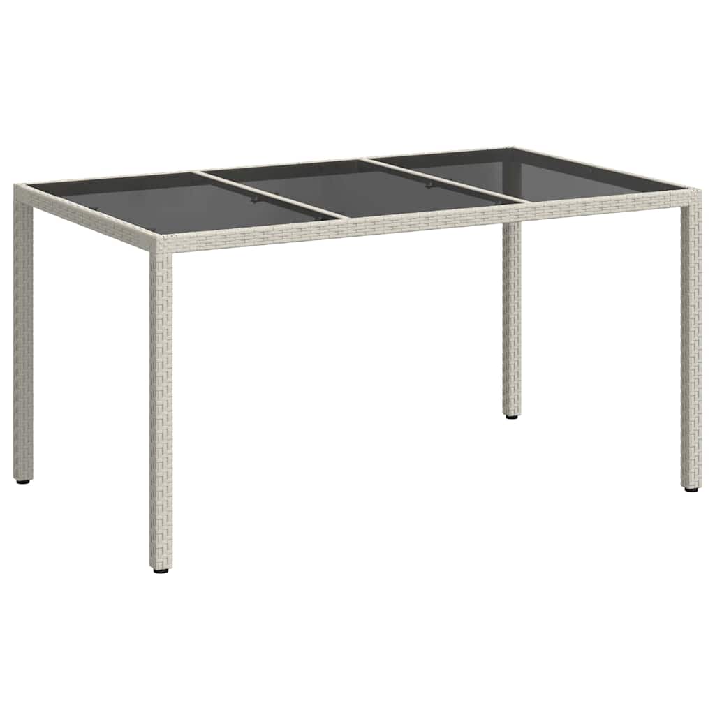 vidaXL Stół Ogrodowy Biały 150 x 90 x 75 cm polirattan