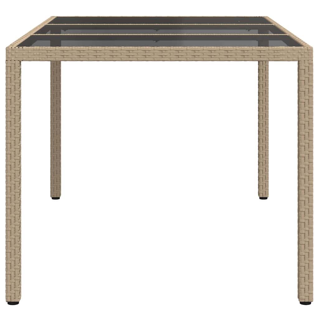 vidaXL Stół Ogrodowy Beżowy 150 x 90 x 75 cm polirattan