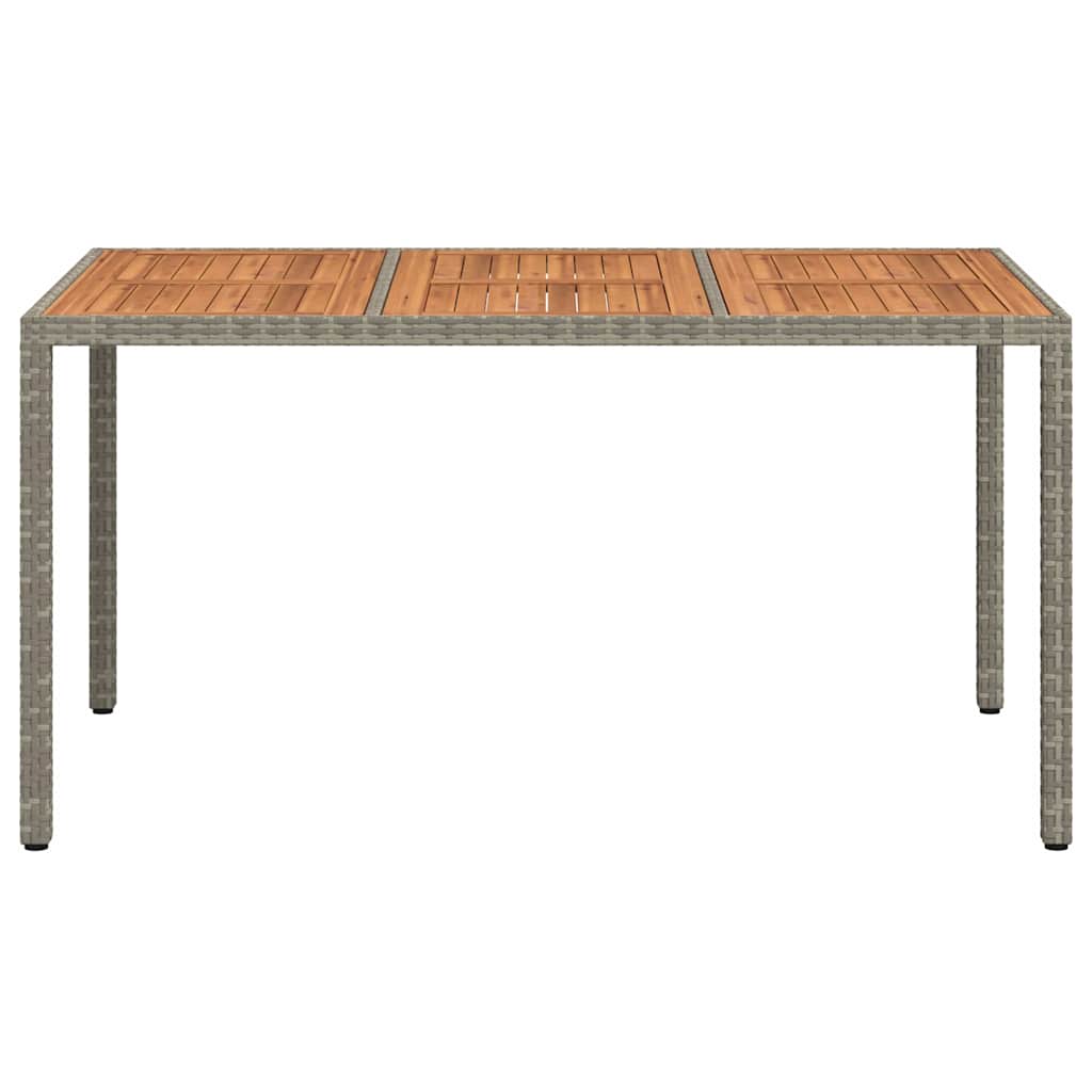 vidaXL Stół Ogrodowy Szary 150 x 90 x 75 cm polirattan