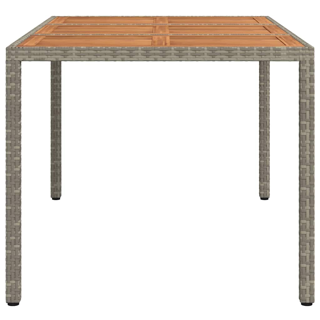 vidaXL Stół Ogrodowy Szary 150 x 90 x 75 cm polirattan