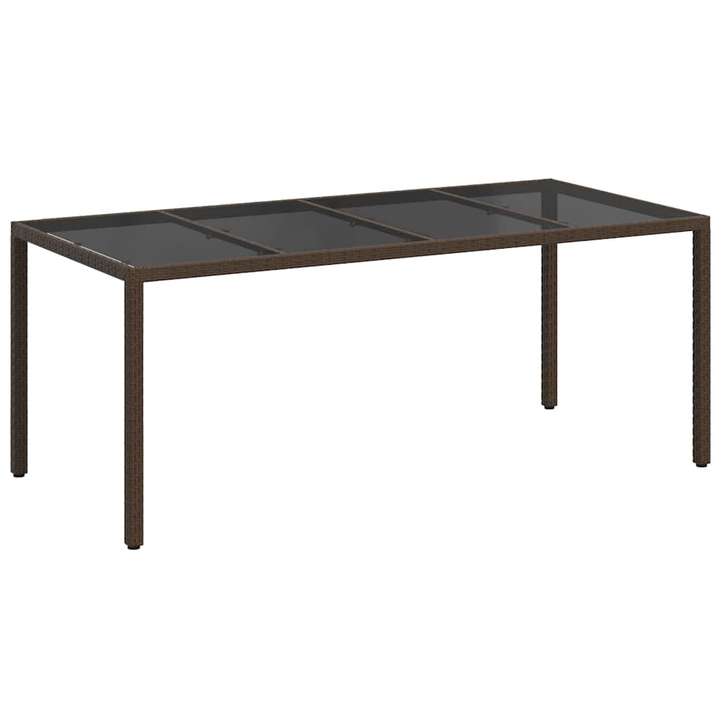 vidaXL Stół Ogrodowy Brązowy 190 x 90 x 75 cm polirattan