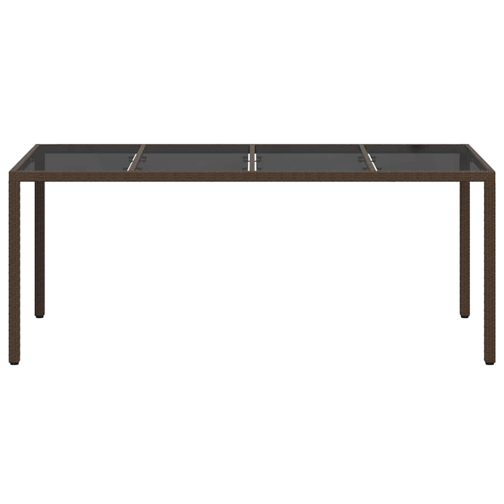 vidaXL Stół Ogrodowy Brązowy 190 x 90 x 75 cm polirattan